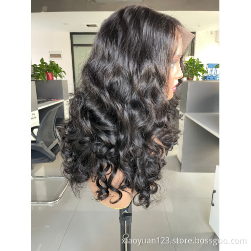 12A Double Drawn Egg Curl HD Transparent Swiss Lace Frontal  Natural Color Hair Wigs Unprocessed Raw indian Hair Human Hair Wigs